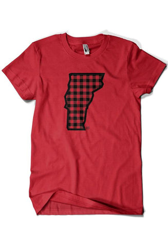 Plaid Red Vermont Tee