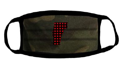 Red Plaid Vermont Adult Face Mask