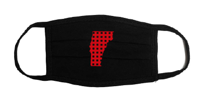 Red Plaid Vermont Adult Face Mask