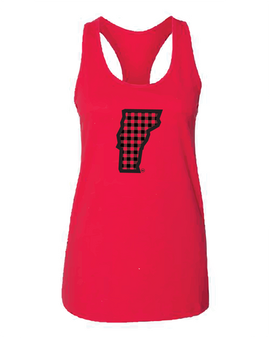Plaid Vermont Red Racerback