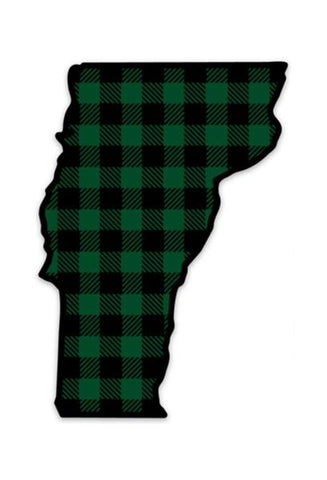 Plaid Vermont Magnet (Green)